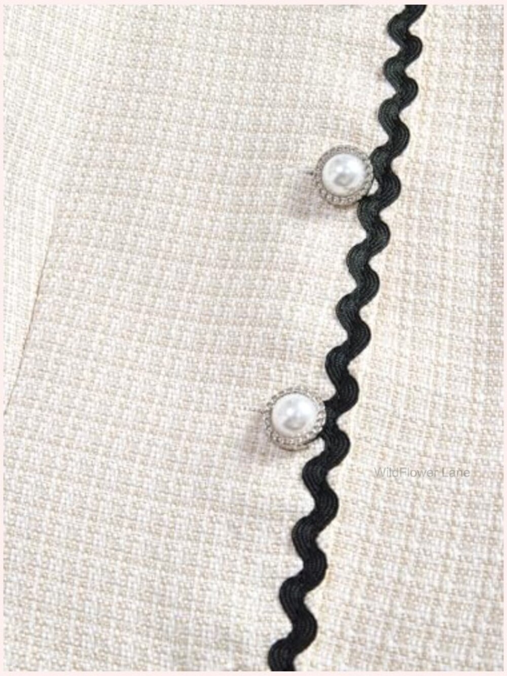 Vintage Tweed Button Down Blouse Ruffle Sleeve Tie Back - Picture 3 of 5